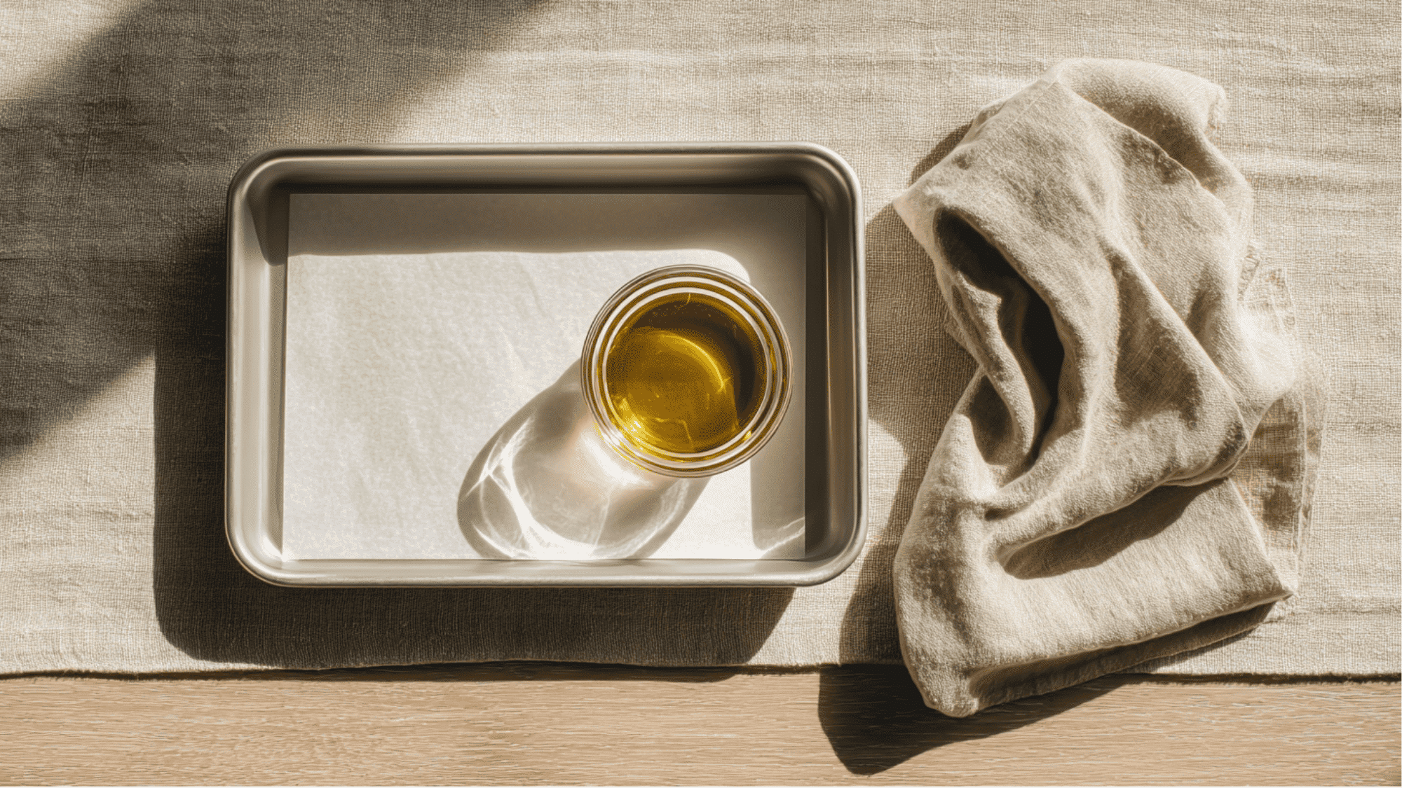 prepare oven and baking container