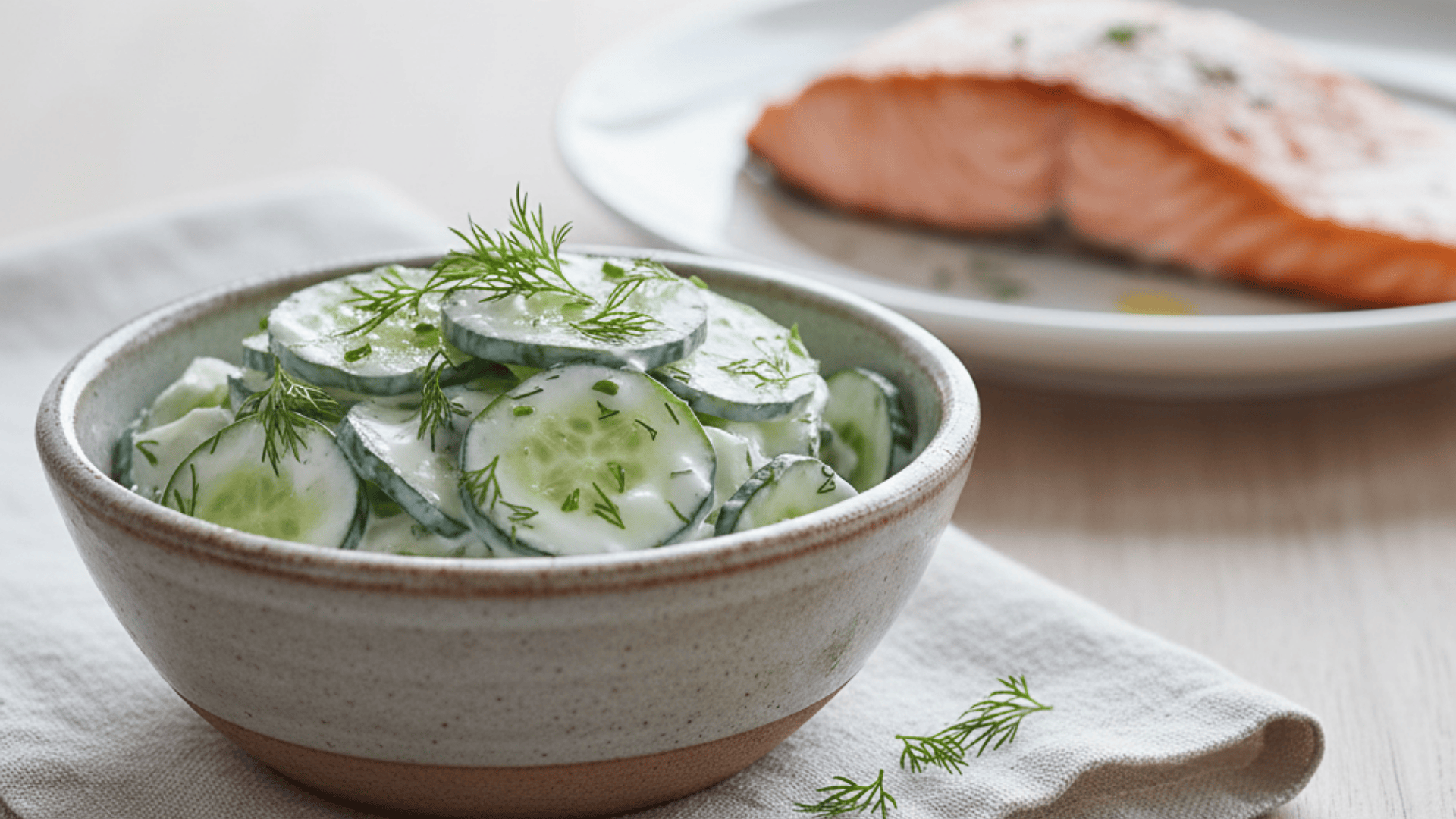 Cucumber dill yogurt salad