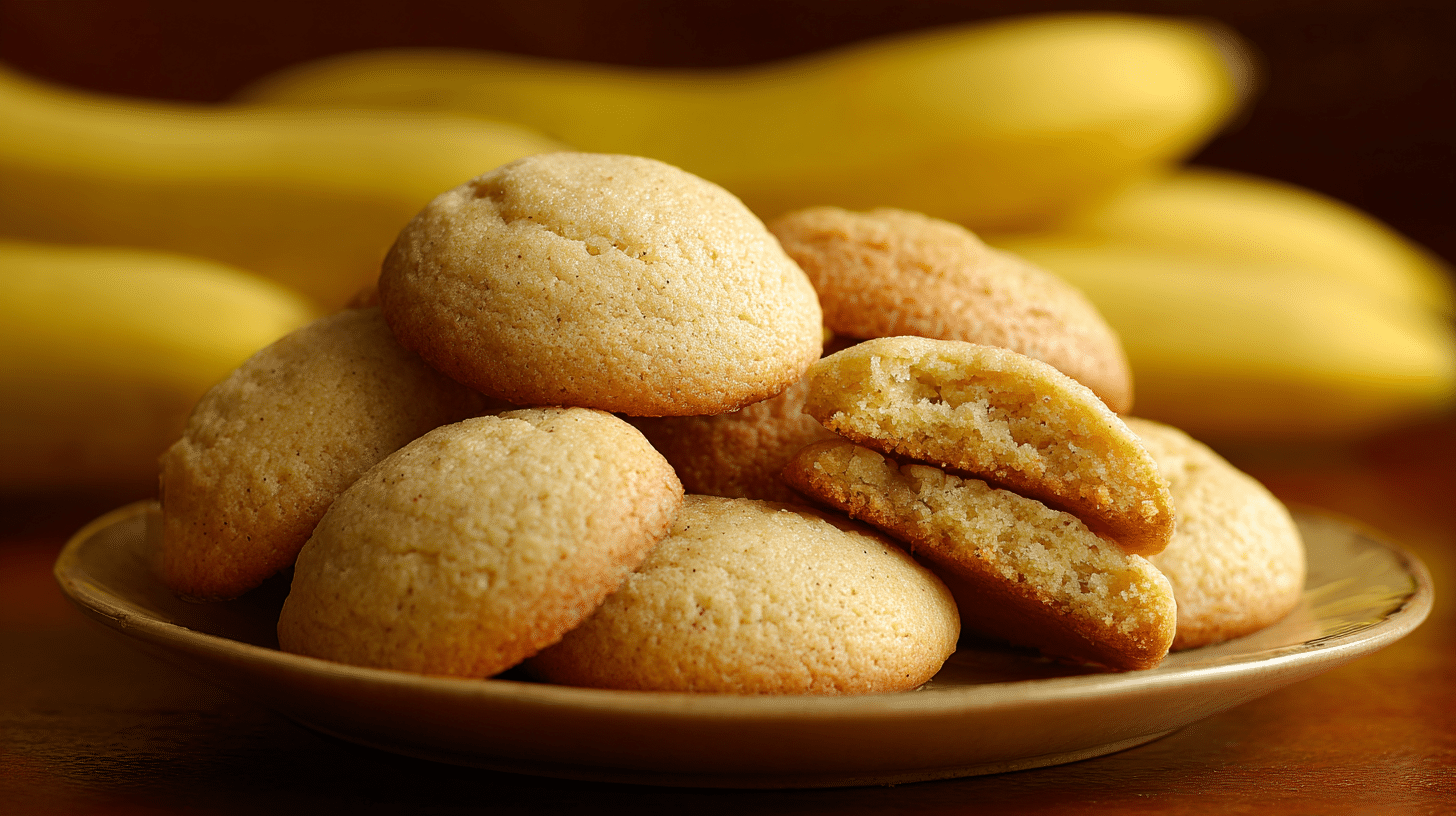 Eggless Banana Cookies With Ripe Bananas