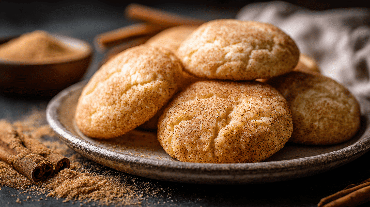 Eggless Snickerdoodle Cookies With Cinnamon Sugar