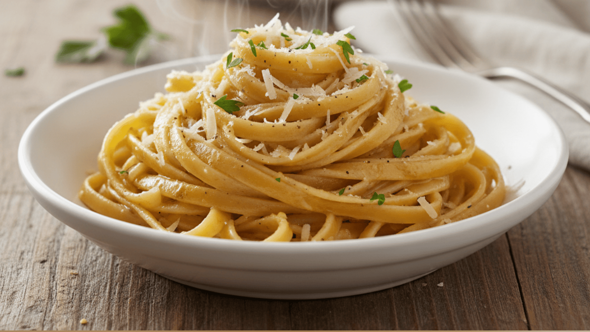 Garlic Butter Parmesan Fettuccine