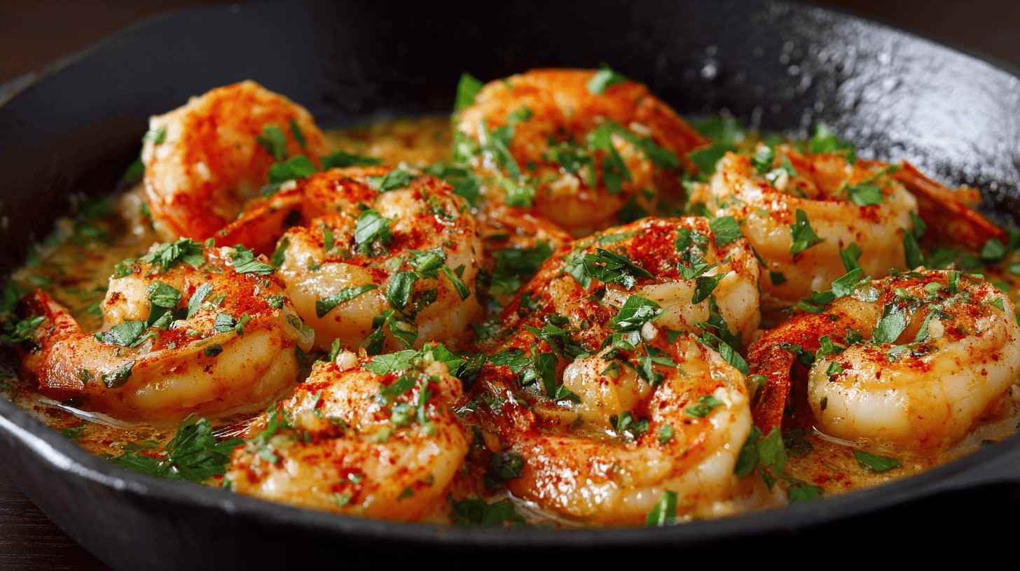 Garlic Butter Shrimp With Parsley And Paprik