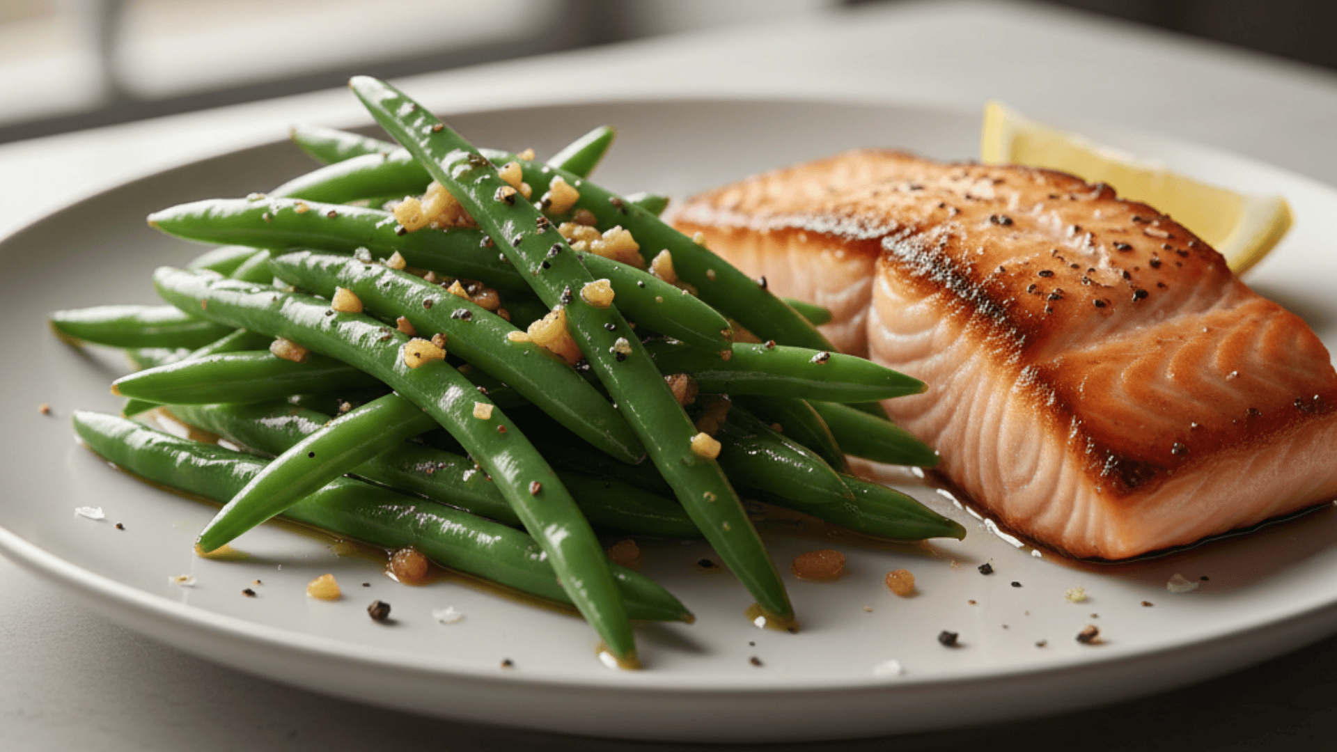 Garlic butter green beans