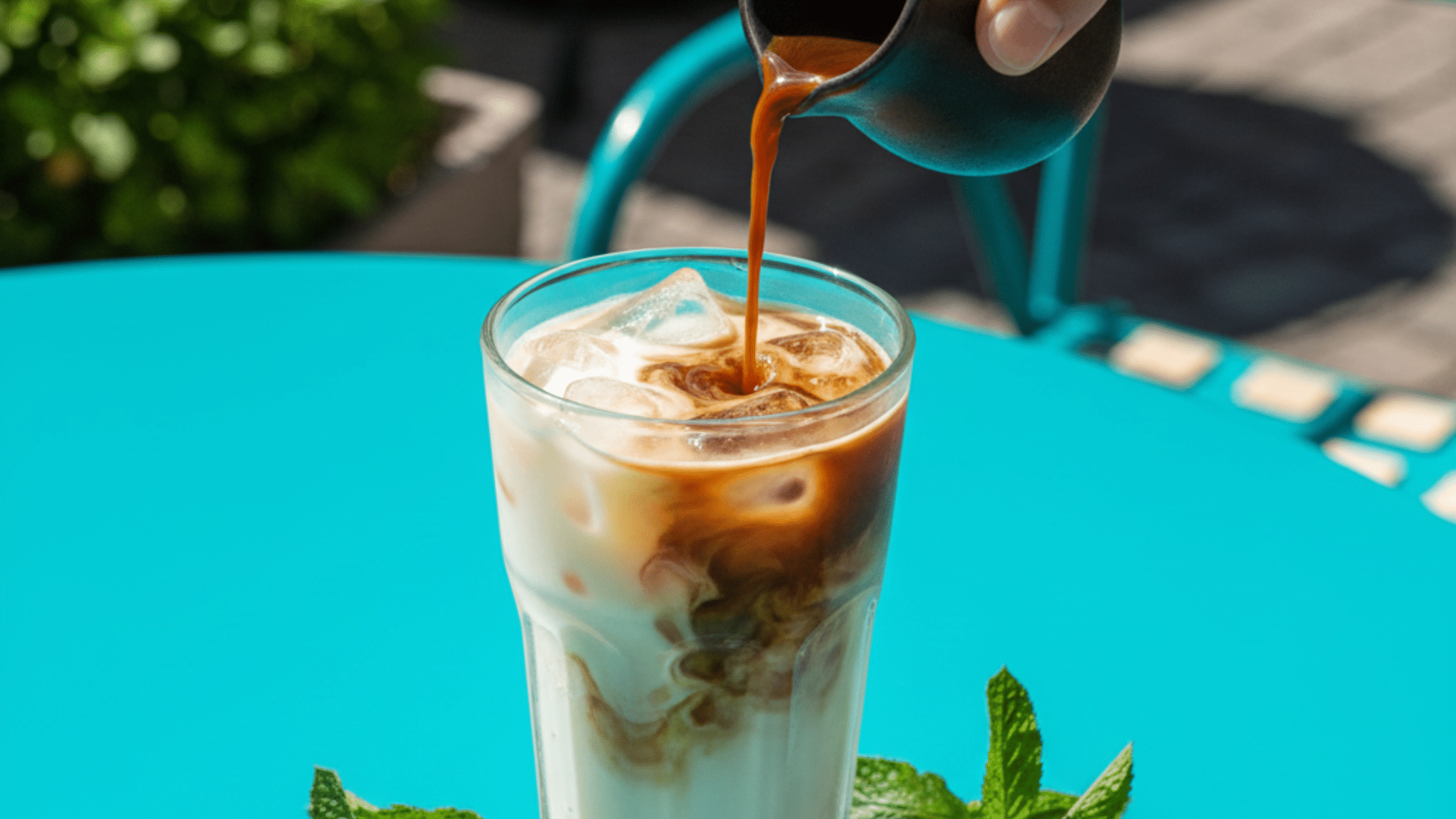 Making an Iced White Chocolate Mocha