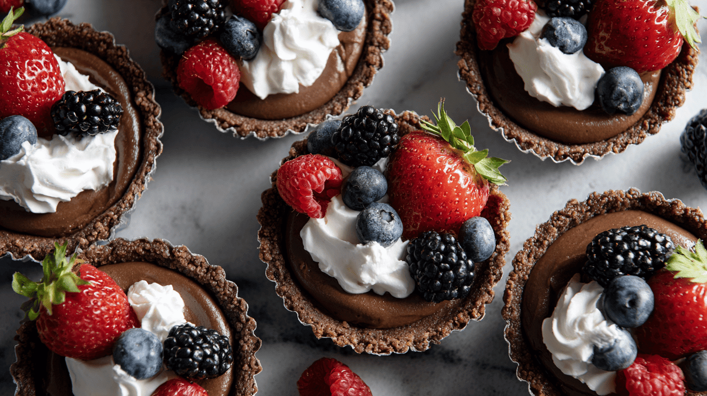 Mini No Bake Chocolate Cheesecakes In Muffin Tins