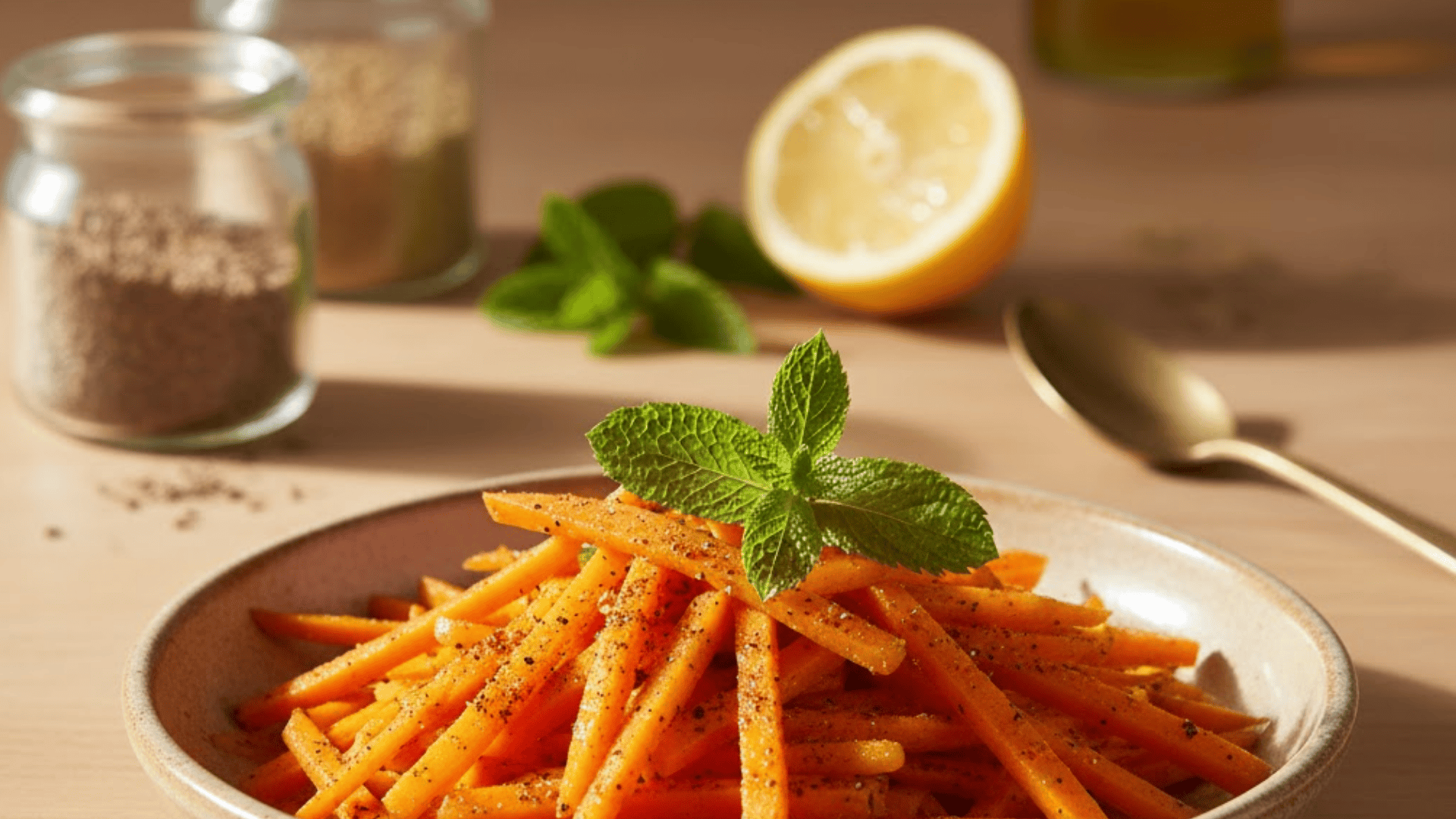 Moroccan Spiced Raw Carrot Salad