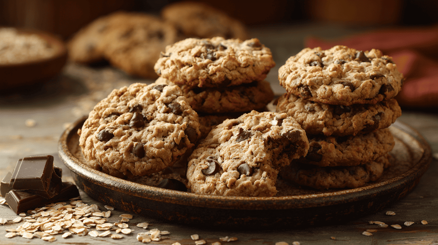 Oatmeal Chocolate Chip Eggless Cookies