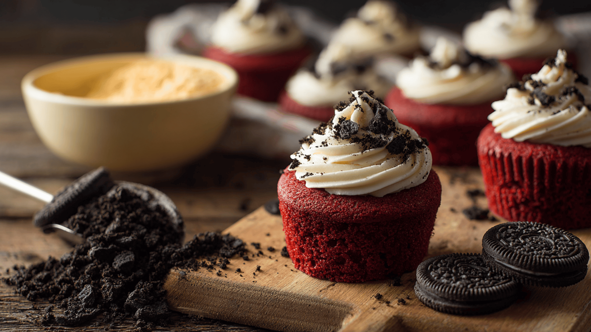 Red Velvet Oreo Cupcakes