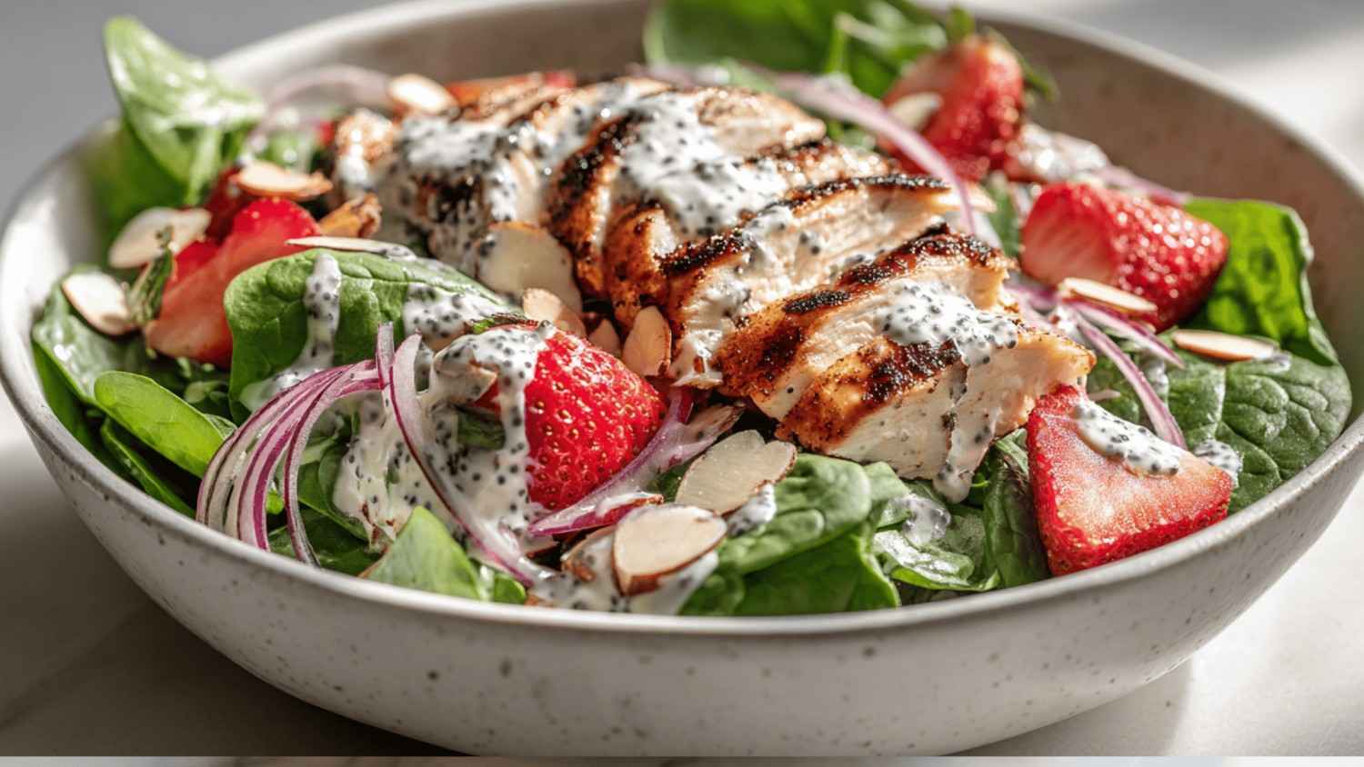 Strawberry Spinach Salad with Poppy Seed Dressing