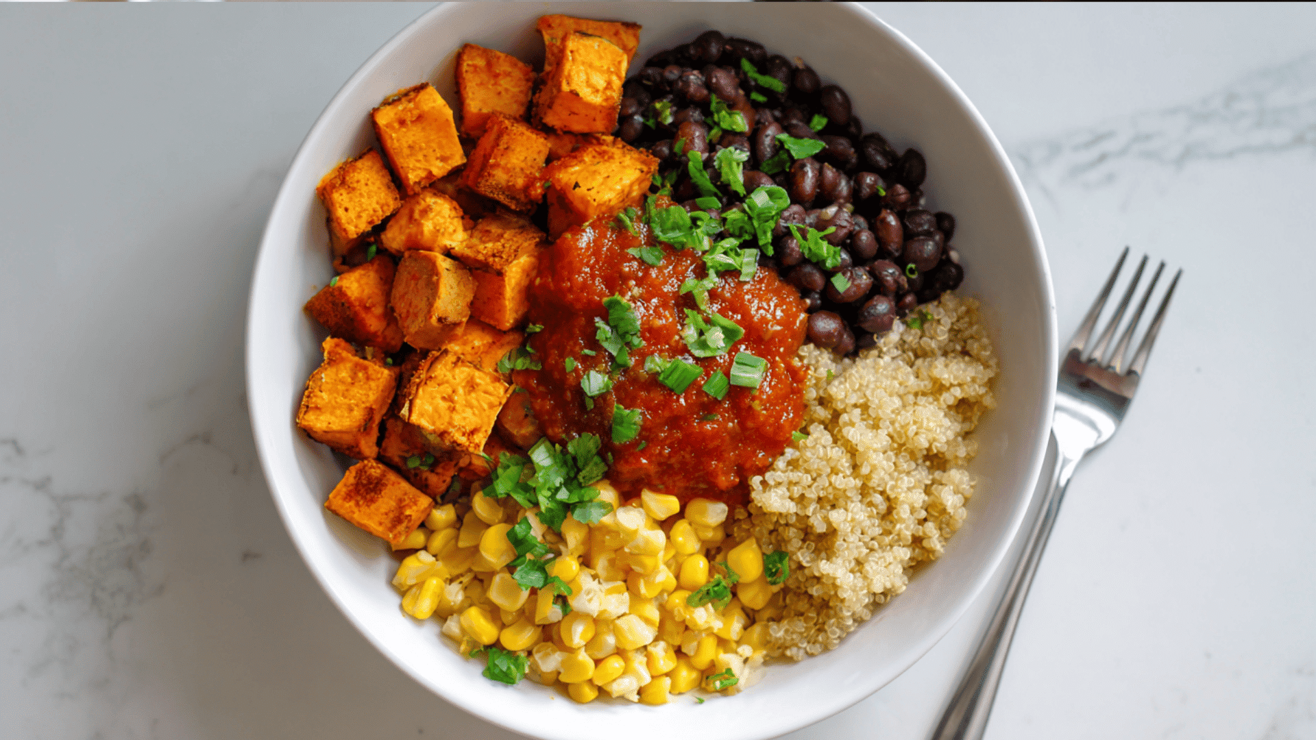 Sweet Potato, Black Bean & Corn Bowl