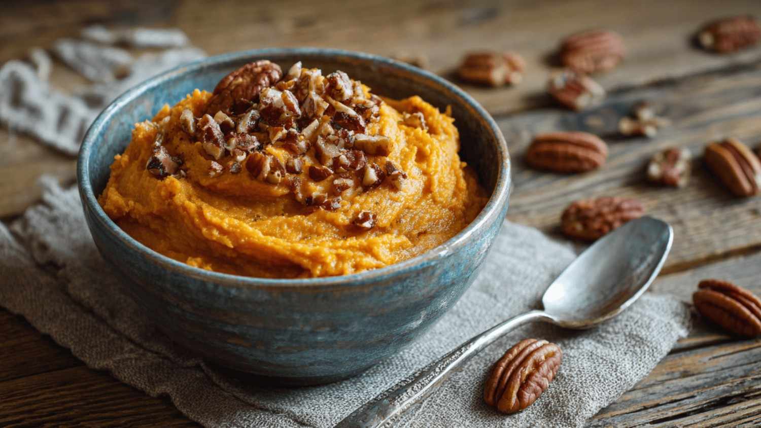 Sweet Potato Breakfast Bowl with Pecans