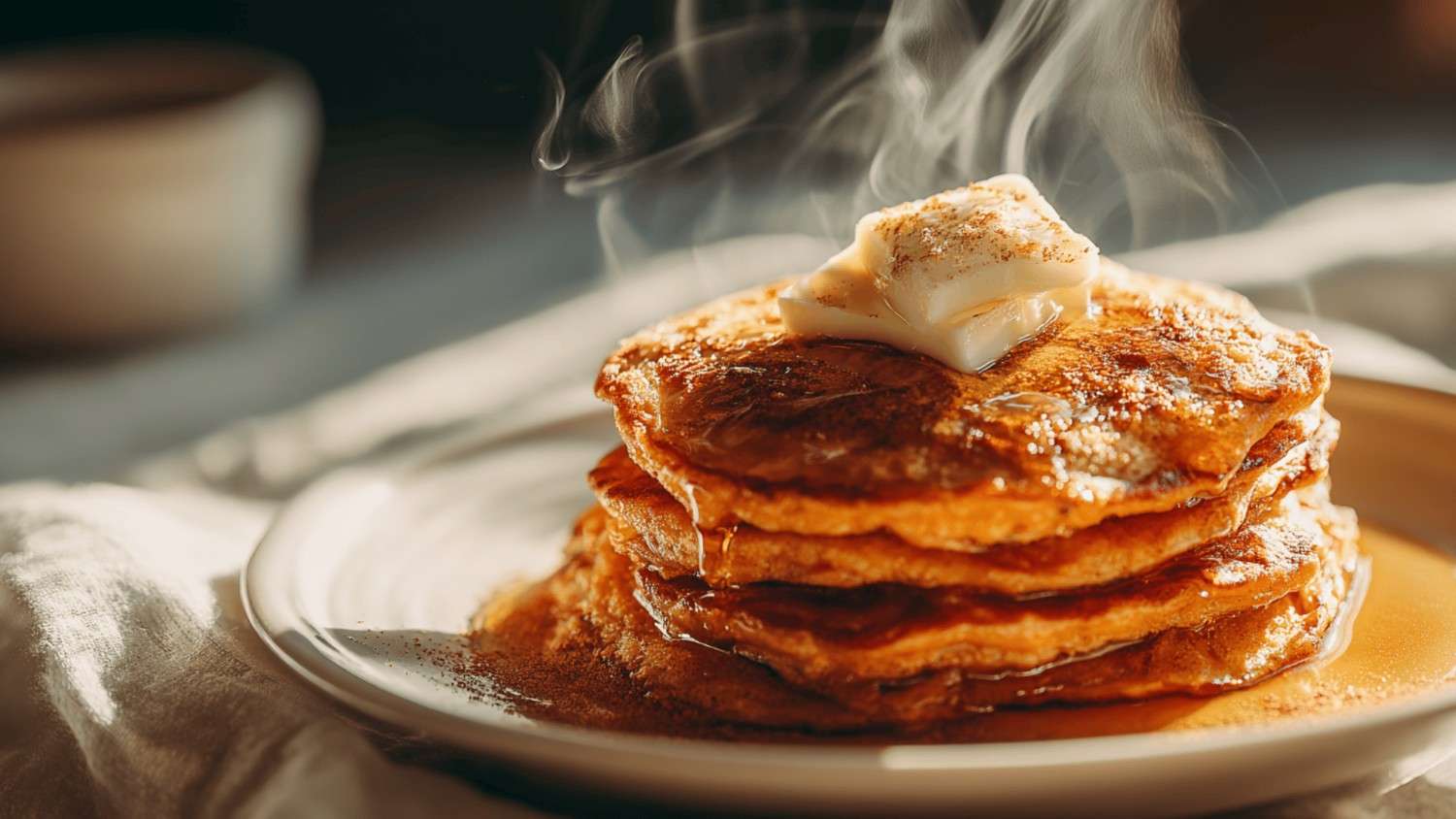Sweet Potato Pancakes with Cinnamon
