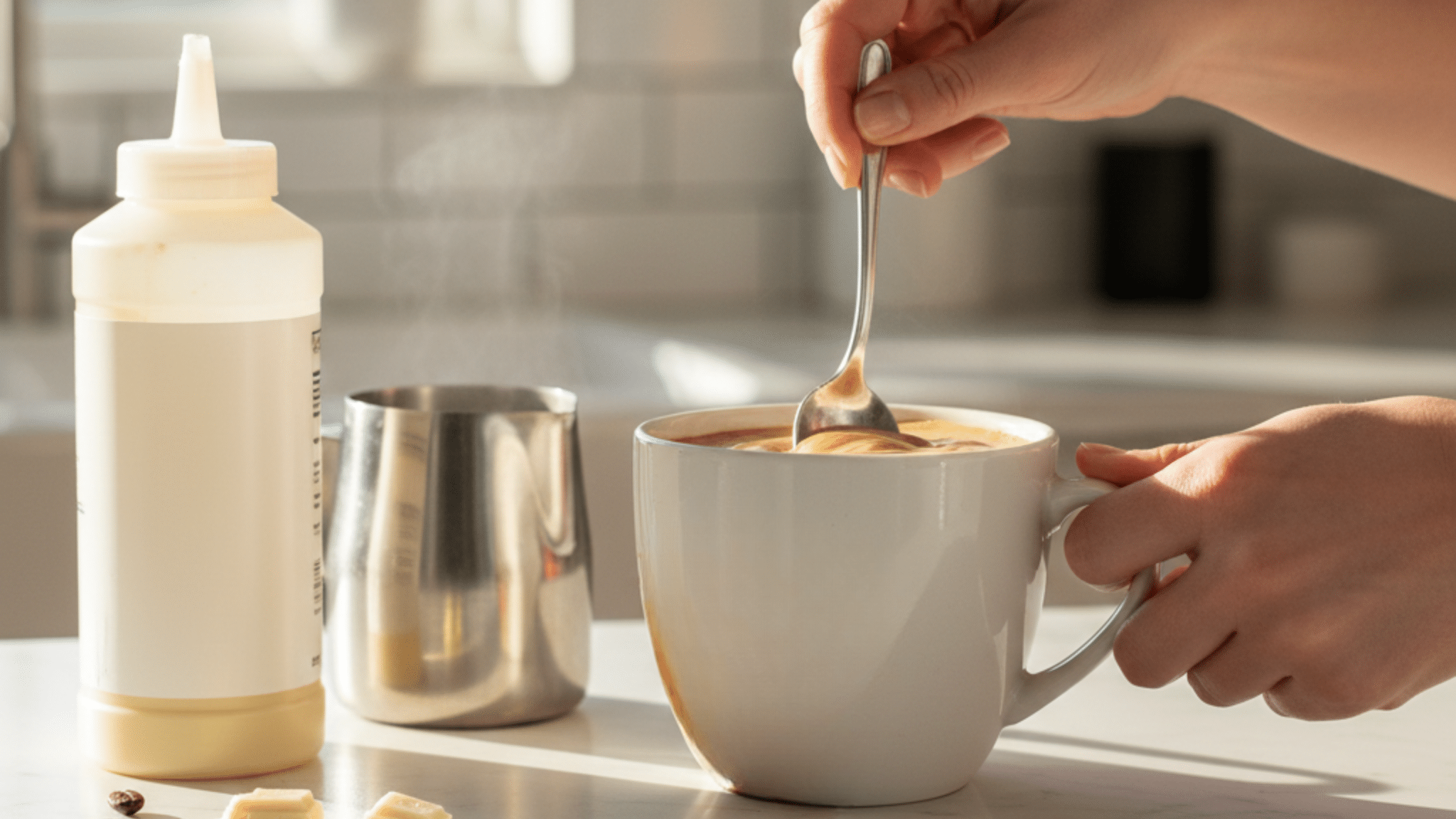 White Chocolate Mocha Alternative with White Chocolate Sauce (1)