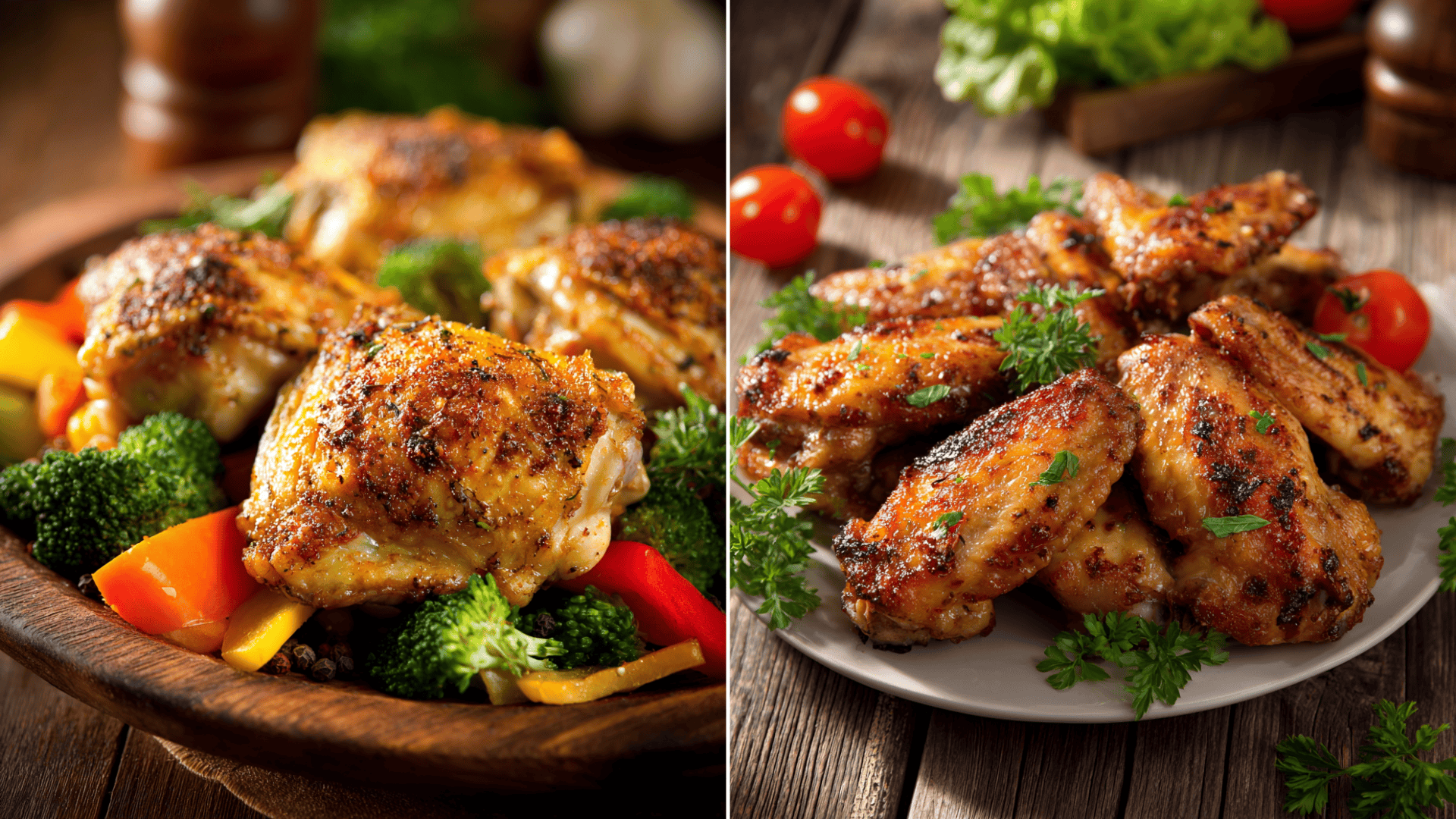 chicken thigh nutrition vs chicken wings