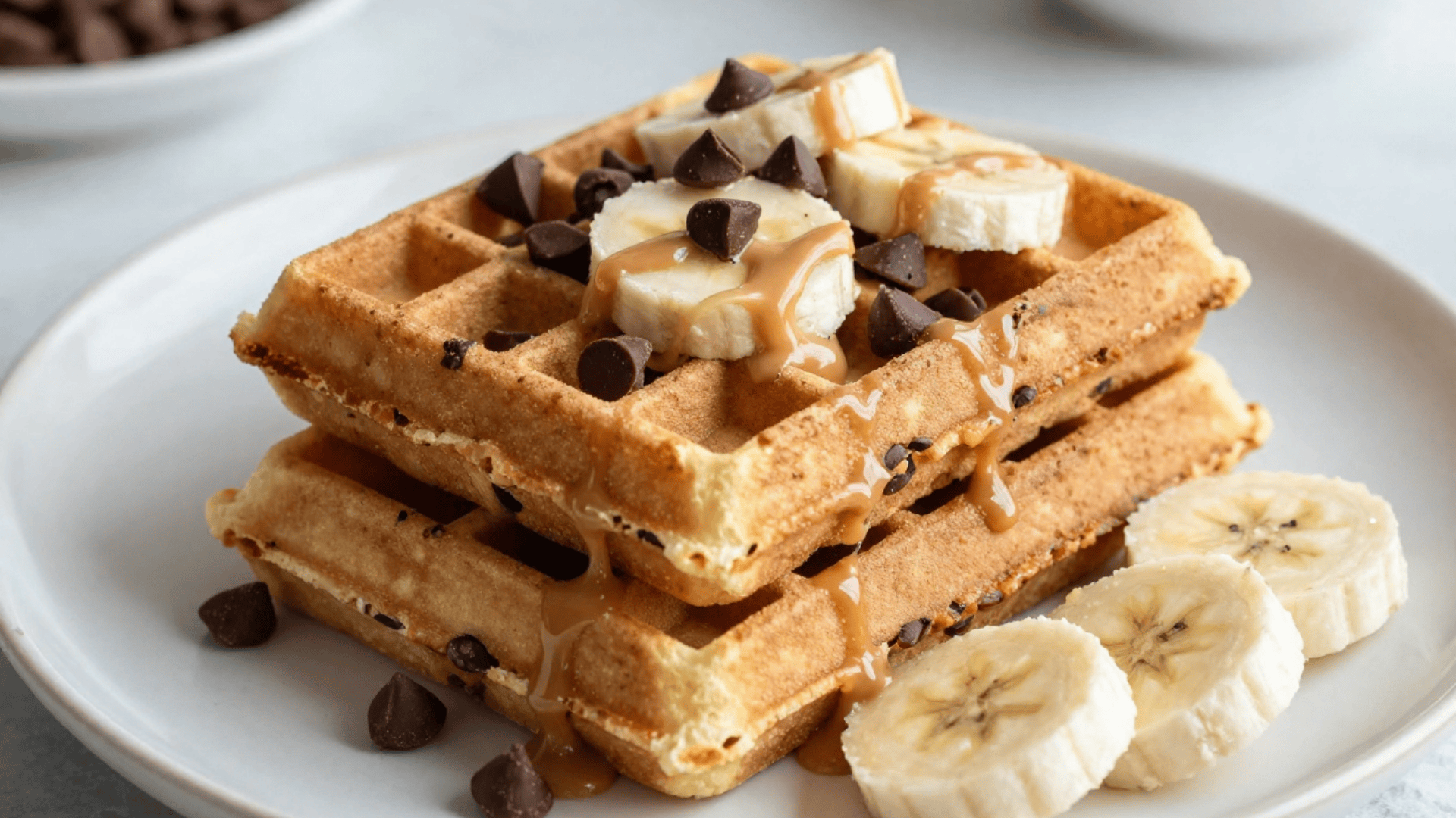 chocolate chip protein waffles