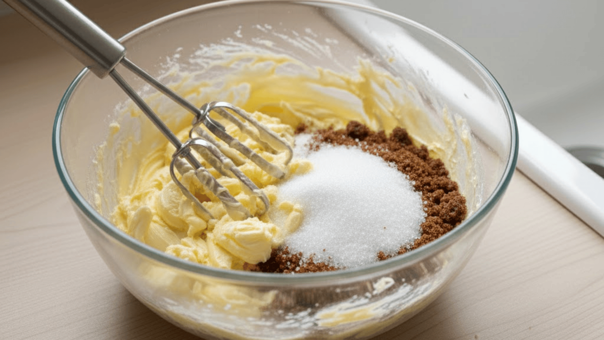 cream butter and sugars