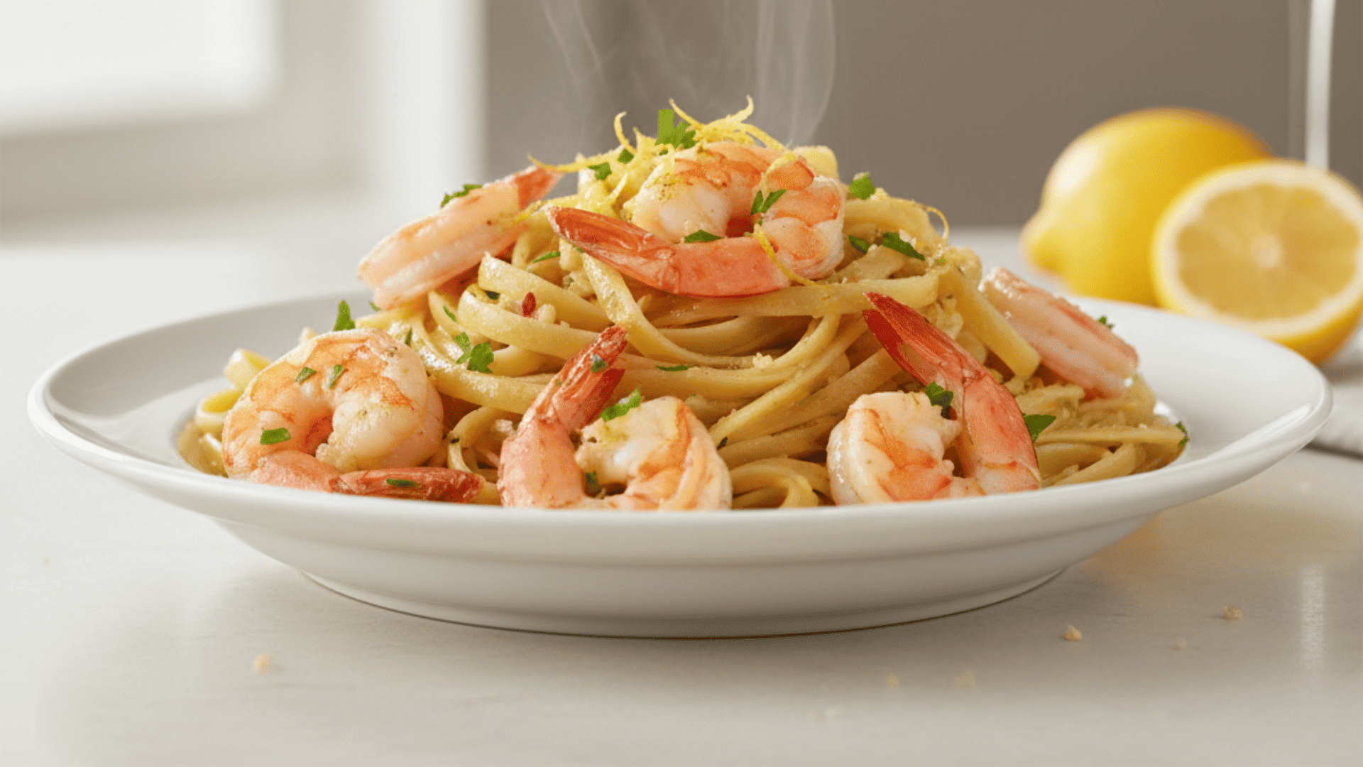 garlic shrimp fettuccine