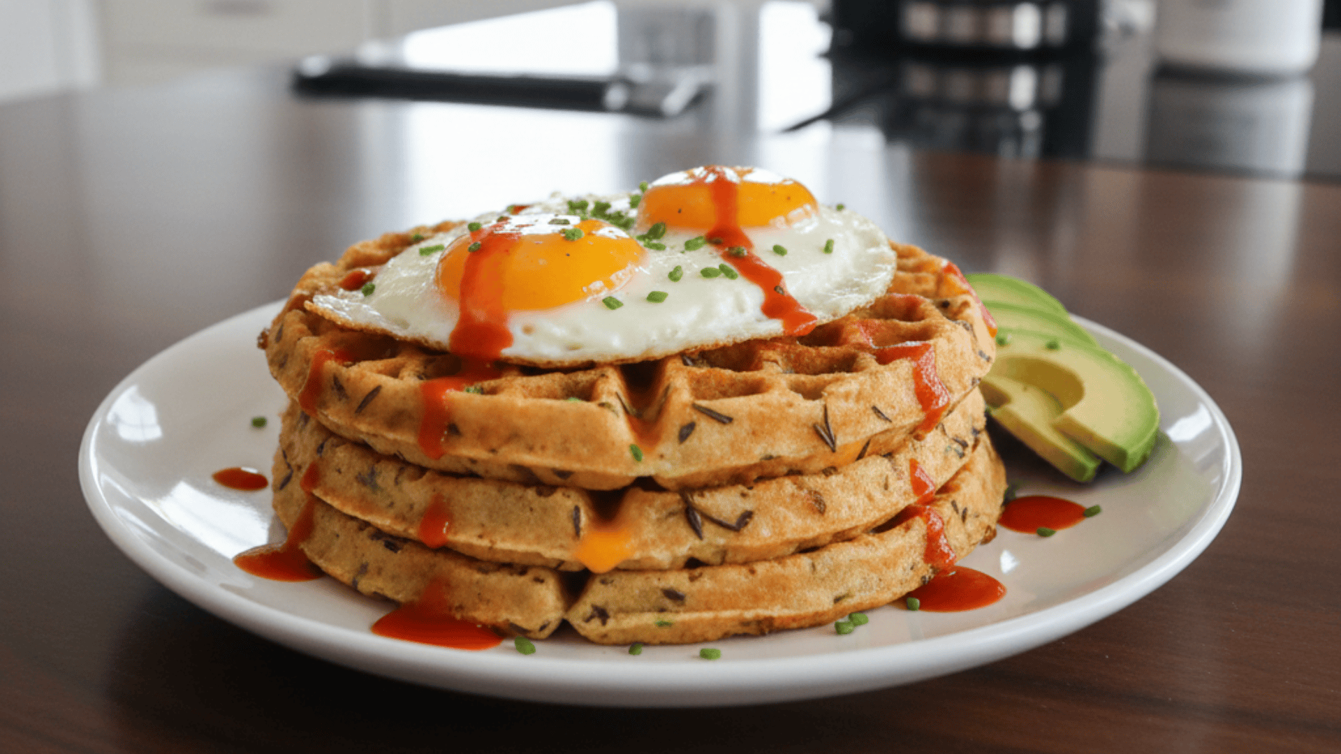 herb and cheese protein waffles