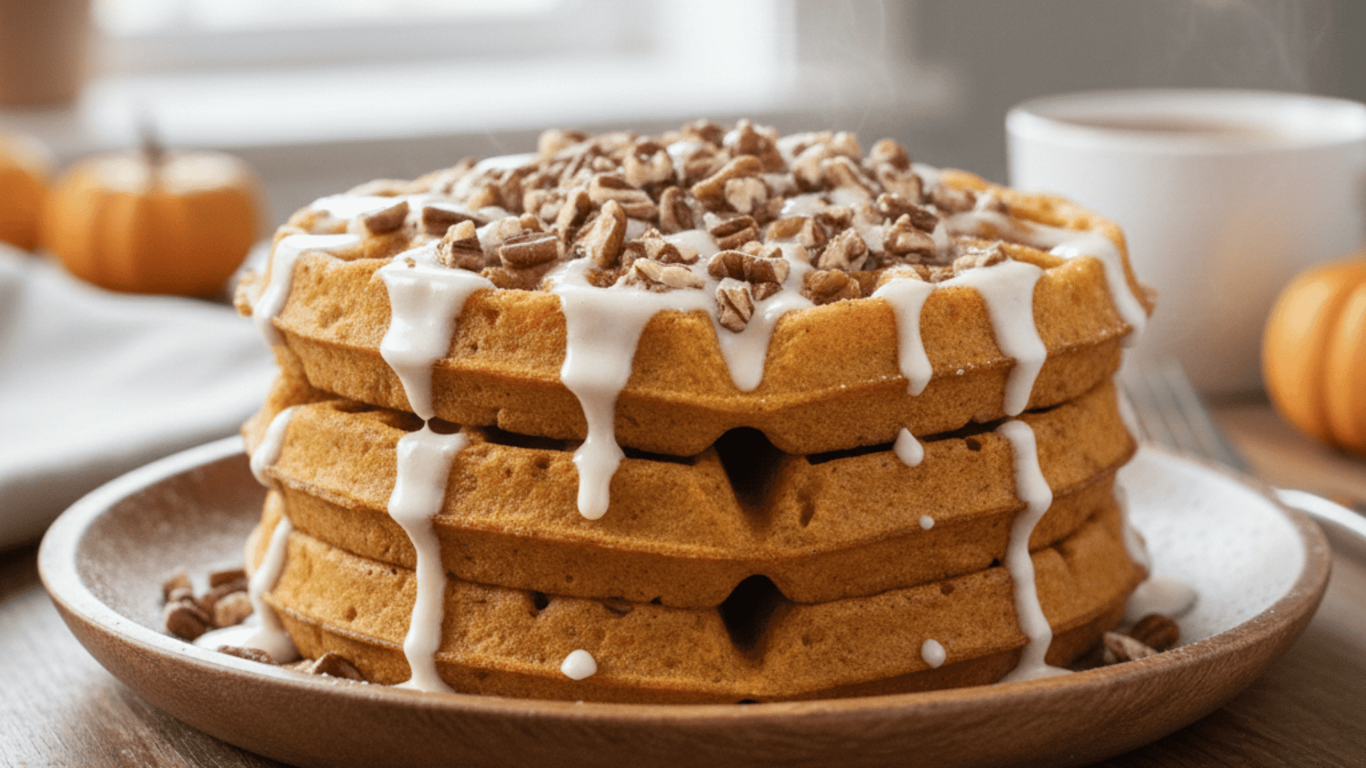 pumpkin spice protein waffles