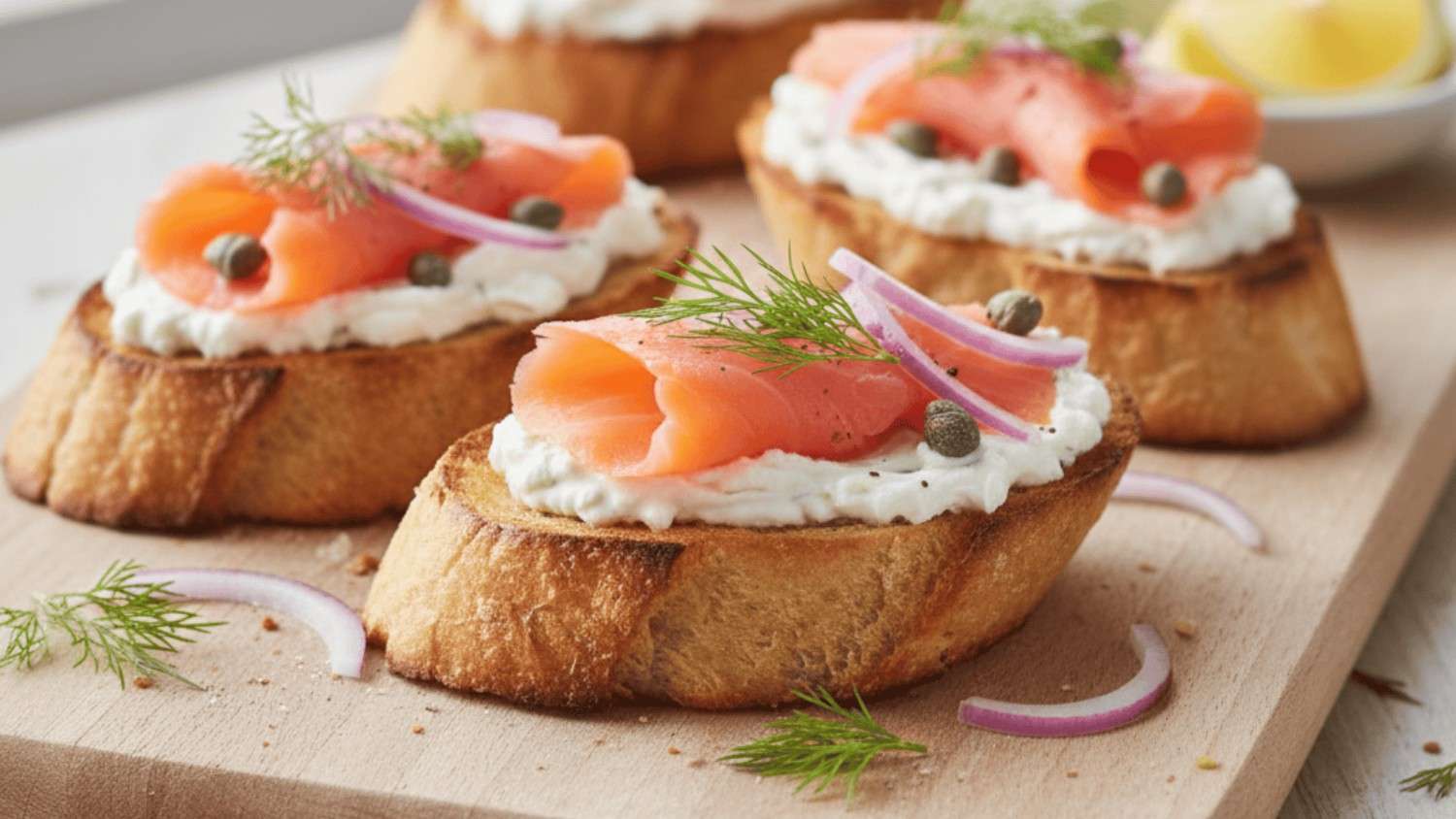 smoked salmon crostini