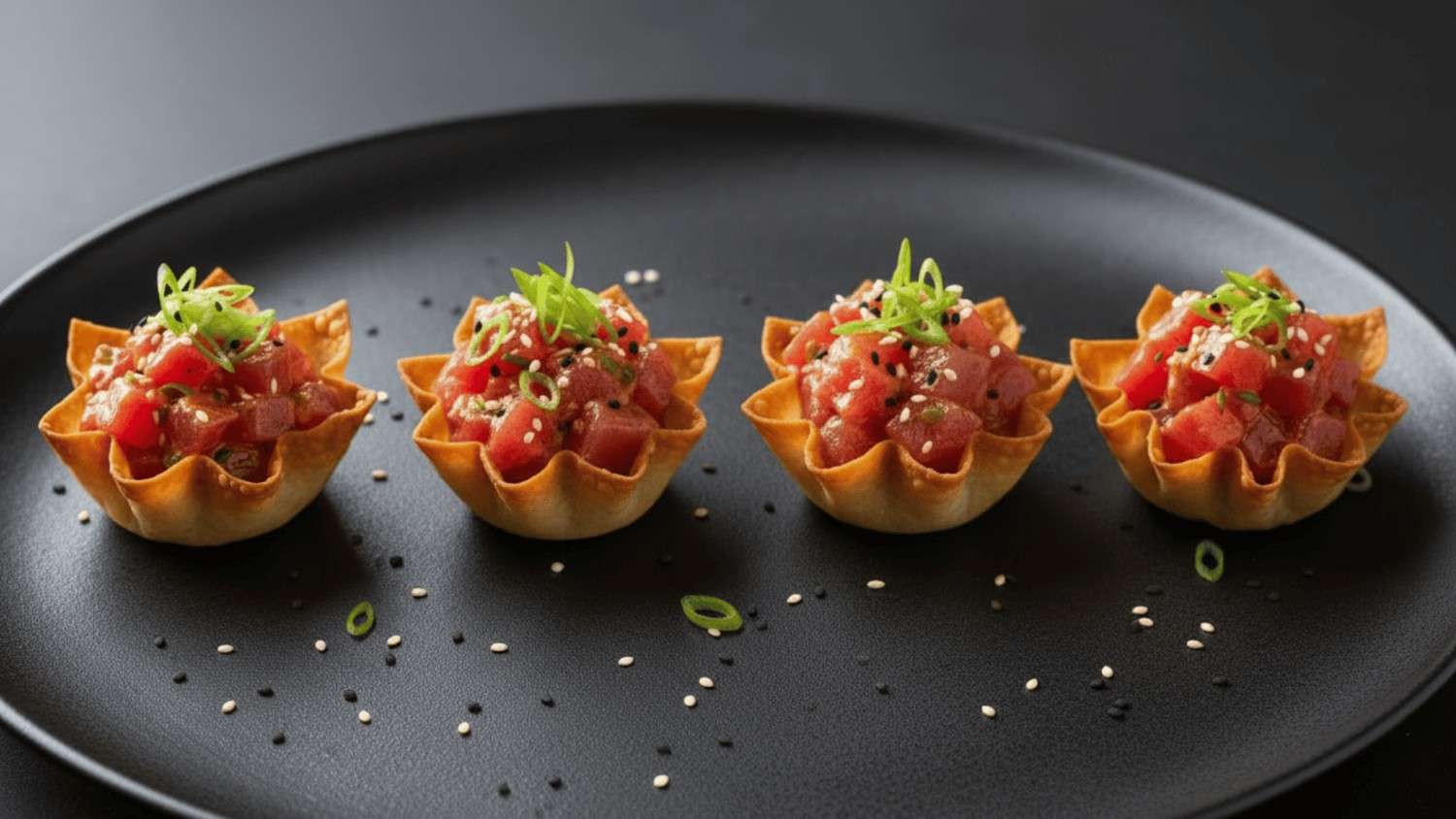 spicy tunatartare cup