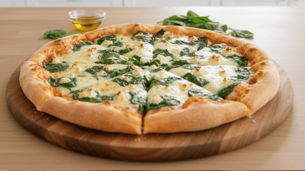 spinach and feta pizza