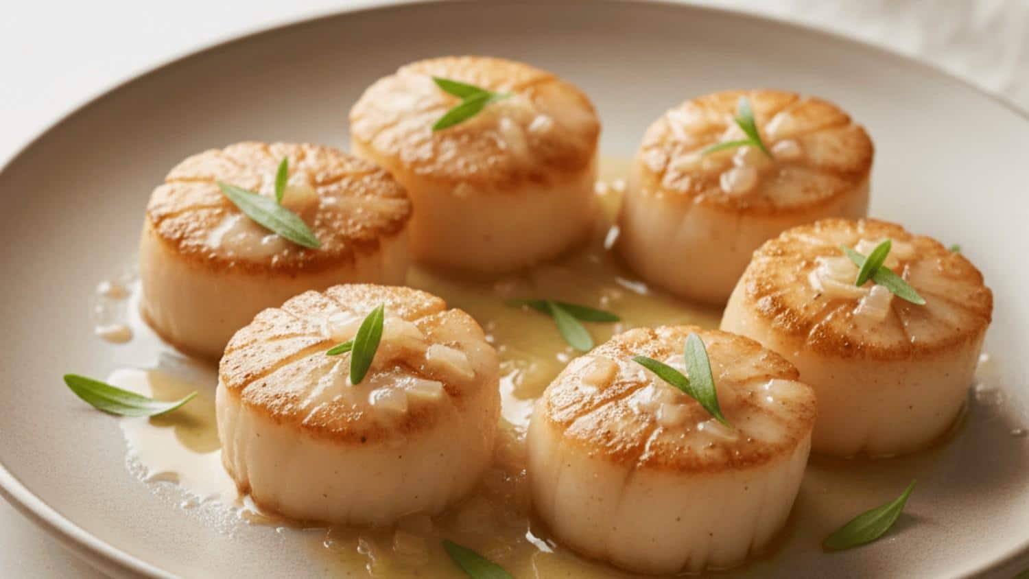 white winebutter scallop